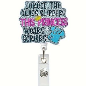 Glitter Retractable Nurse Badge Reel